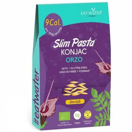 Makaron Konjac w Kształcie Orzo Bezglutenowy Bio 270 g (200 g) - SLIM PASTA