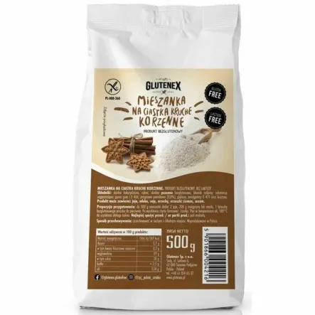 Mieszanka na Ciastka Kruche Korzenne Bezglutenowe 500 g - GLUTENEX