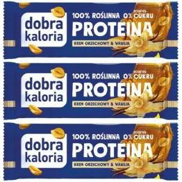 3 x Baton Proteina Krem Orzechowy and Wanilia 45 g - Dobra Kaloria