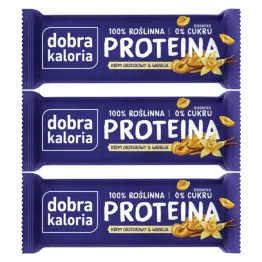 3 x Baton Proteina Krem Orzechowy & Wanilia 45 g Dobra Kaloria