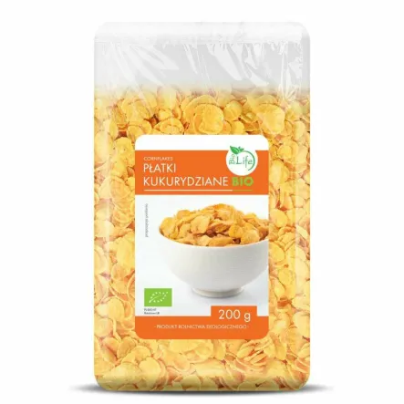 Płatki Kukurydziane Bio Bez Dodatku Cukru 200 g - BioLife