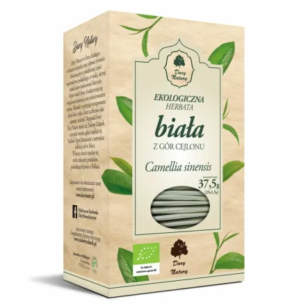 Herbata Biała Cejlońska Bio (25x 1,5 g) - Dary Natury