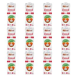 12 x Napój Kokosowy Bezglutenowy Niesłodzony Bio 1 l Ecomil