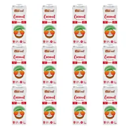 12 x Napój Kokosowy Bezglutenowy Niesłodzony Bio 1 l Ecomil