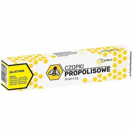Czopki Propolisowe z Glistnikiem 12 Sztuk - Api Effect (COLD)