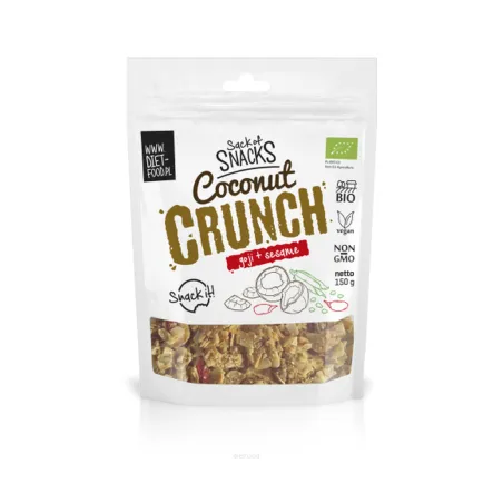 Coconut Crunch z Goji i Sezamem Bio 150 g Diet Food - Przecena Krótka Data Minimalnej Trwałości