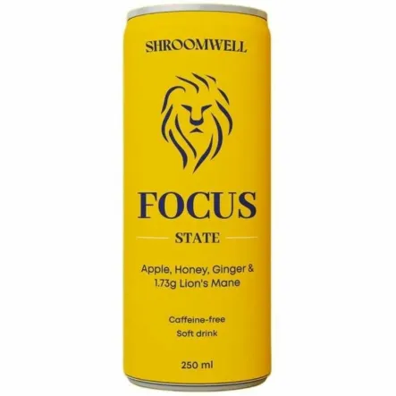 Napój Gazowany z Soplówką Jeżowatą FOCUS 250 ml - Shroomwell