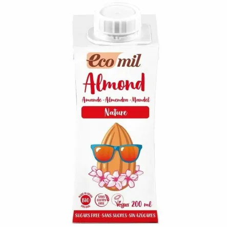 Napój Migdałowy Bez Dodatku Cukru Bio 200 ml - Ecomil