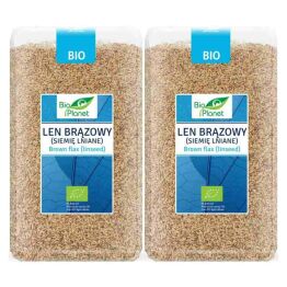 2 x Len Brązowy Siemię Lniane Nasiona Lnu Bio 1 kg Bio Planet