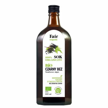 Sok z Czarnego Bzu Bio 500 Ml  Fair Organic - Przecena Krótka Data Minimalnej Trwałości