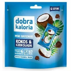 Mini Batoniki Kokos i Czekolada 102 g (6x 17 g) - Dobra Kaloria