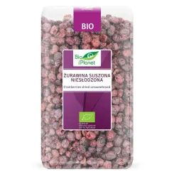 Żurawina Suszona Niesłodzona Bio 150 g - Bio Planet - Bez Dodatku Oleju i Cukru