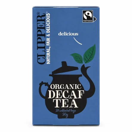 Herbata Czarna Bezteinowa Fair Trade Bio 50 g (20x 2,5 g) - Clipper