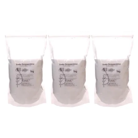 Zestaw 3 x Wodorowęglan Sodu Soda Oczyszczona Proszek 1 kg - Natur Planet