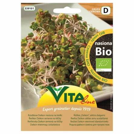 Nasiona na Kiełki Rzodkiew Daikon Bio 20 g - Vita Line