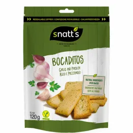 Chrupki Chlebowe z Czosnkiem i Pietruszką 80 g - Snatts