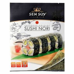 Sushi Nori z Alg Morskich 25 g (10 Arkuszy) - Sen Soy