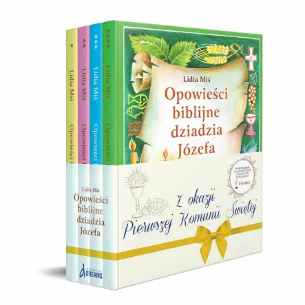 Książka: Pakiet Opowieści Biblijne Dziadzia Józefa 1-4 (Zestaw Komunijny) - Lidia Miś