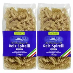 2 x Makaron Ryżowy Razowy Świderki Bezglutenowy Bio 250 g - Rapunzel