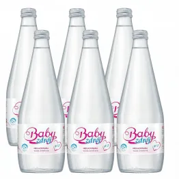 6 x Woda Źródlana Niegazowana 700 ml (Szklana Butelka) - Baby Zdrój
