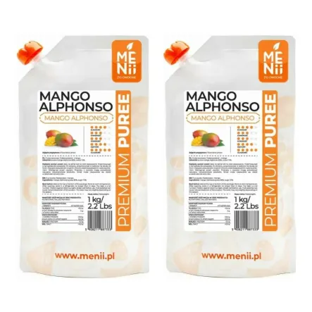 2 x Puree Mango Alphonso Premium Pulpa 1 kg Menii