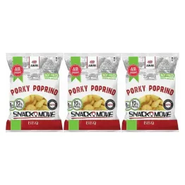 3 x Prażynki Wieprzowe Keto Prażone Powietrzem BBQ 30 g - AMMI