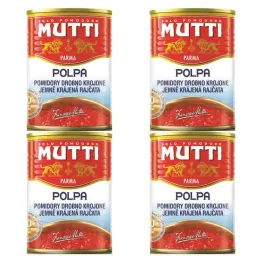 4 x Pomidory w Kawałkach 400 g Drobno Krojone Polpa Pulpa MUTTI