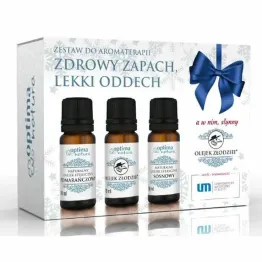 Zestaw Zdrowy Zapach, Lekki Oddech (Olejki Pomarańczowy, Złodziei, Sosnowy) 3 x10 ml - Optima
