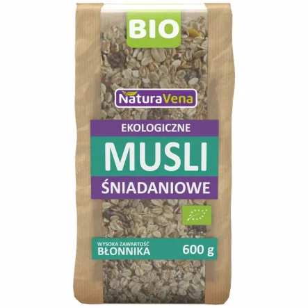 Musli Śniadaniowe 600 g Bio - NaturAvena - Przecena Krótka Data Minimalnej Trwałości