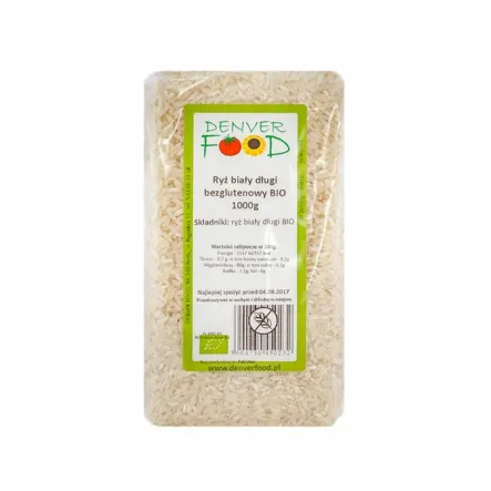 Ryż Biały Długi Bezglutenowy Bio 1000 g Denver