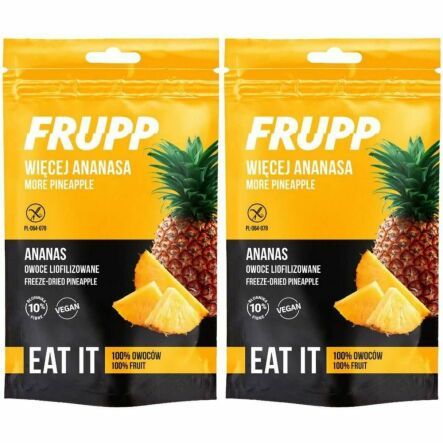 2 x Owoce Liofilizowane Ananas 15 g - Frupp