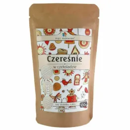 Czereśnie Suszone w Czekoladzie z Erytrytolem Bez Dodatku Cukru 100 g - Pięć Przemian