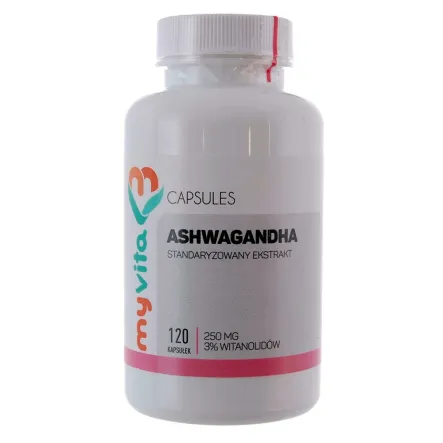 Ashwagandha Stanadryzowana 3% 250 mg 120 Kapsułek  MyVita