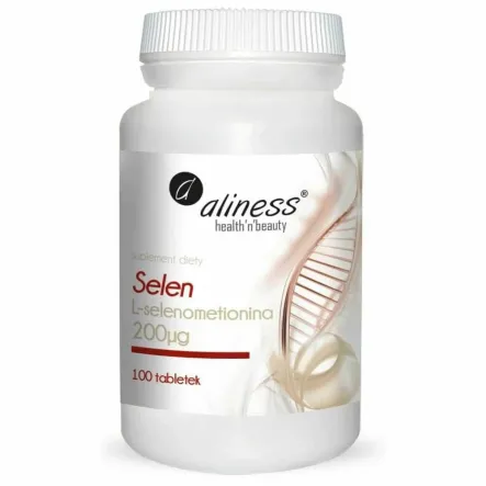 Selen Select L-selenometionina 200 µg 100 tabletek Vege - Aliness