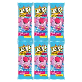 6 x Lizak z Witaminami o Smaku Gumy Balonowej BUBUGUM 8 g - LIZIK!