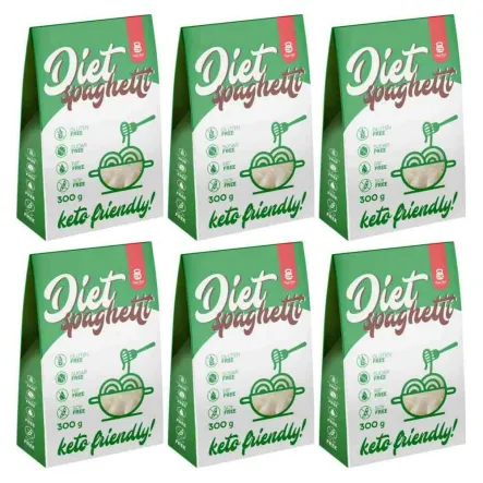 6 x Makaron Konjac Diet Spaghetti 400 g (300 g) - Cheat Meal