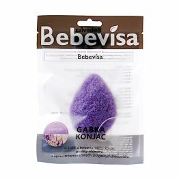 Gąbka Konjac Do Twarzy Kropla Lawenda Bebevisa