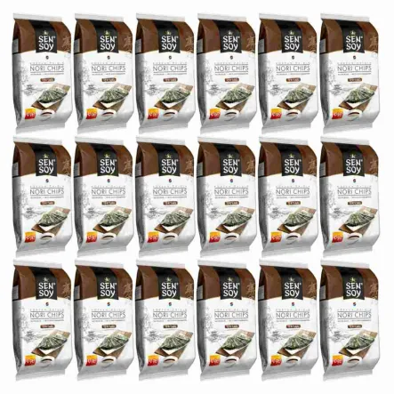 18 x Chipsy Nori Teriyaki z Alg Morskich 4,5 g - Sen Soy