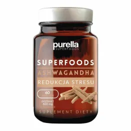 Superfoods Ashwagandha Redukcja Stresu 60 Kapsułek - Purella