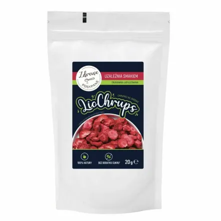 Liochrups Truskawka Liofilizowana 20 g - Zdrowo Posypane