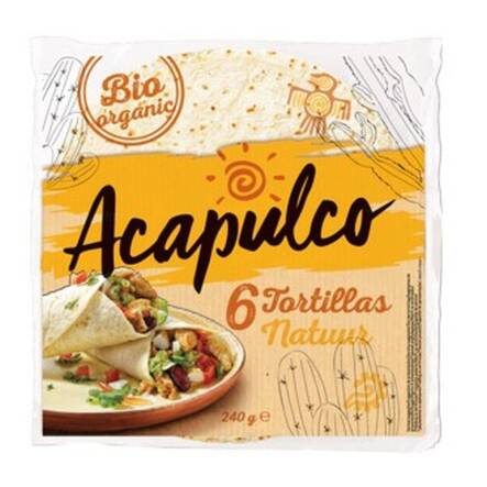 Tortilla Bio 240 g (6 sztuk) Acapulco - Przecena Krótka Data Minimalnej Trwałości