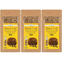3 x  Mieszanka Chleba Bezglutenowego KETO 500 g - Pięć Przemian