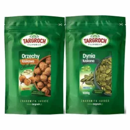 Orzechy Laskowe Łuszczone 1 kg Targroch  + Pestki Dyni bez Łupiny Doypack 1 kg - Targroch