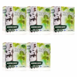 5 x Ksylitol Fiński (Cukier Brzozowy Danisco Oryginalny Xylitol z Brzozy Finlandia) 1 kg - Aka