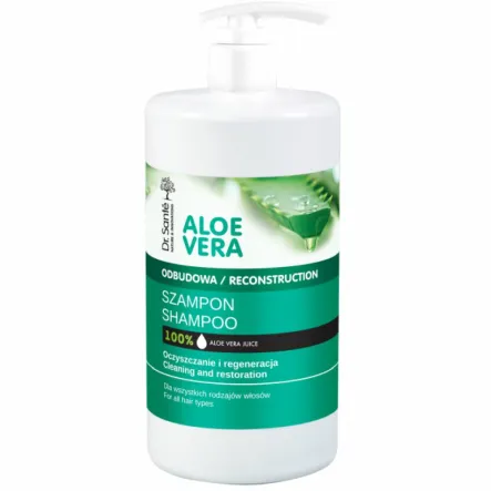 Szampon do Włosów Odbudowujący z Aloesem ALOE VERA 1 L - Dr. Sante