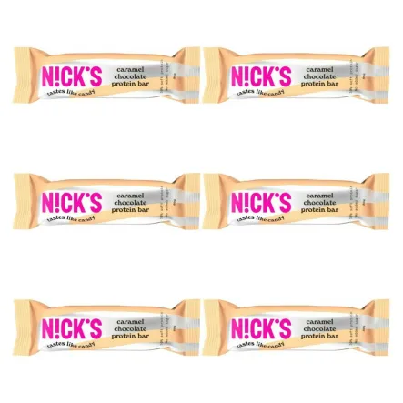 6 x Baton Proteinowy Słony Karmel w Mlecznej Czekoladzie 50 g - Nicks