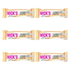 6 x Baton Proteinowy Słony Karmel w Mlecznej Czekoladzie 50 g - Nick's