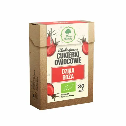 Cukierki Owocowe Dzika Róża Eko 30 g - Dary Natury