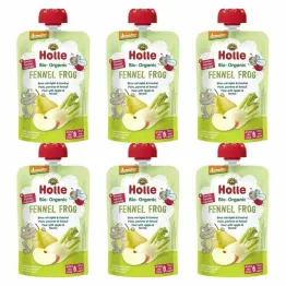 6 x Mus Owocowy Koperkowa Żabka (Gruszka, Jabłko, Koper Włoski) Bez Dodatku Cukru Bio Demeter 100 g - Holle