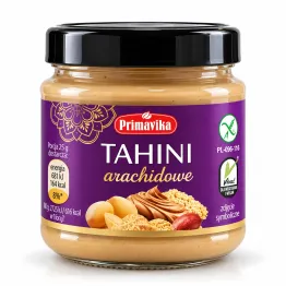 Tahini Arachidowe Pasta Sezamowa z Orzeszkami Ziemnymi 185 g - Primavika